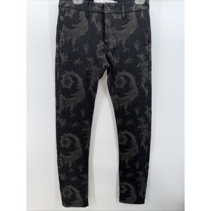 Topman Paisley Pattern Stretch Skinny Trousers 30"x32"